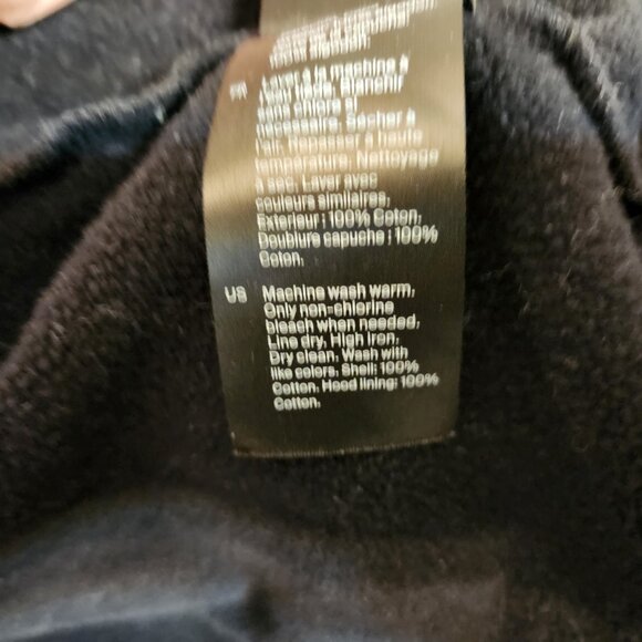 COS Hooded Sweatshirt Dress Black 100% Cotton Pocket Long Slv Women S Sporty - Picture 16 of 16